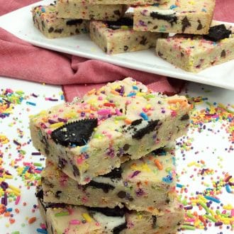 Oreo funfetti cookie bars