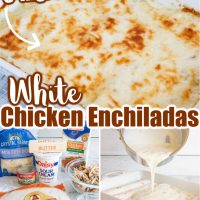 白鸡Enchiladas加奶酪和绿辣椒