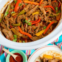 Crockpot牛排fajitas特征